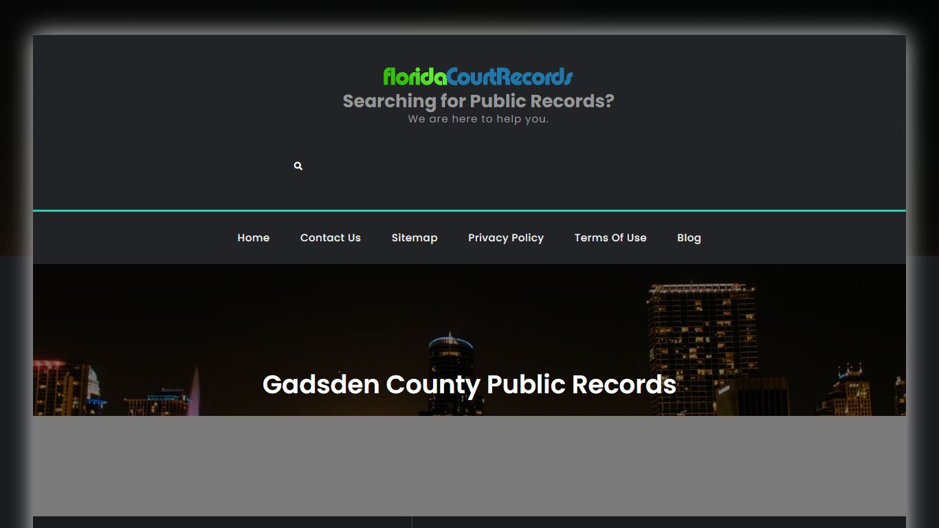 Gadsden County Public Records | Searching for Public Records?