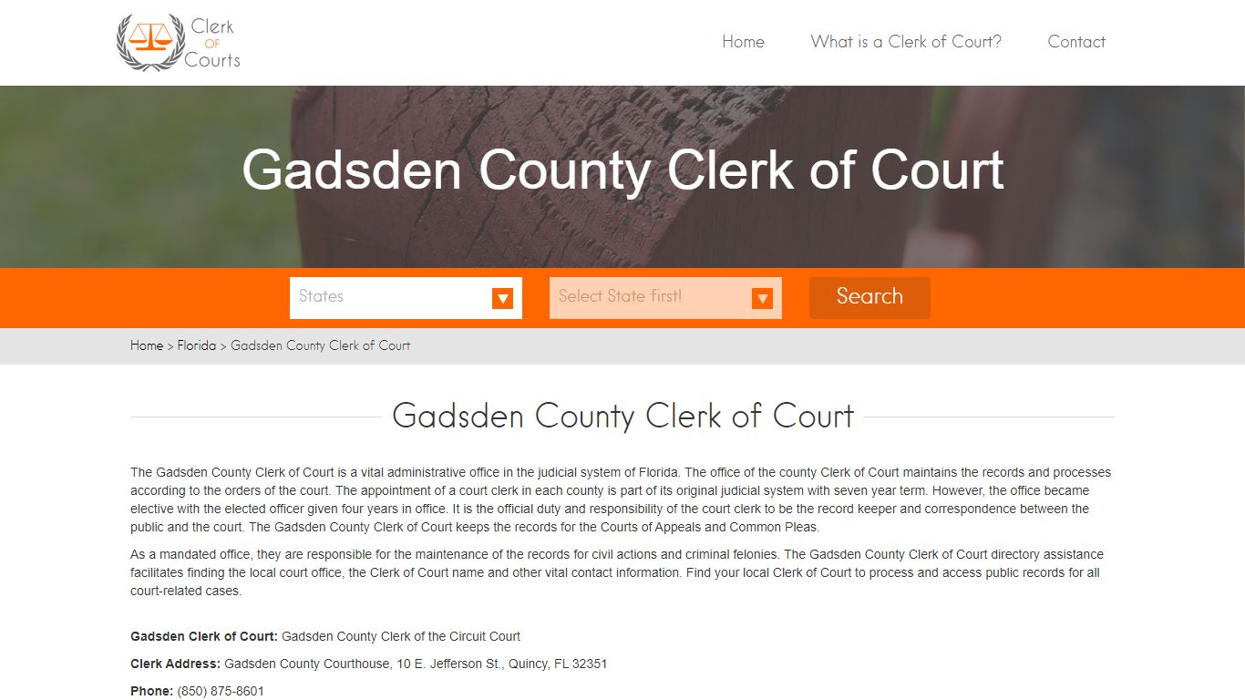 Gadsden County Clerk of Court